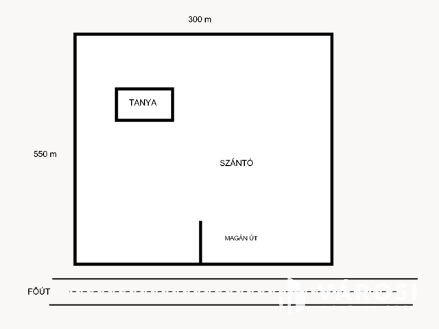 16,5 Ha szántó tanyával együtt eladó!